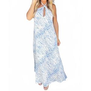 NEW ELAN sahara maxi dress in blue